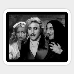 Young Frankenstein, Teri Garr, Gene Wilder And Marty Feldman 1974 Sticker